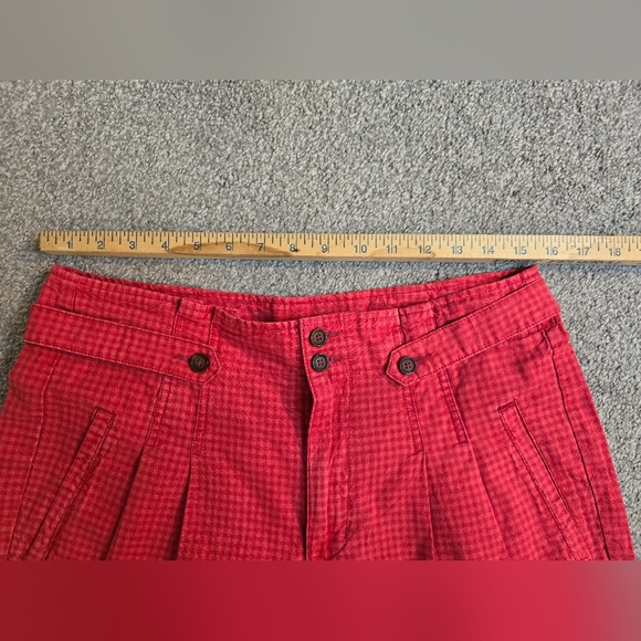 Sundance Claret Red Vie Re Reve Pants Fall Cottagecore Countryside Chic Cuffed - Picture 6 of 10